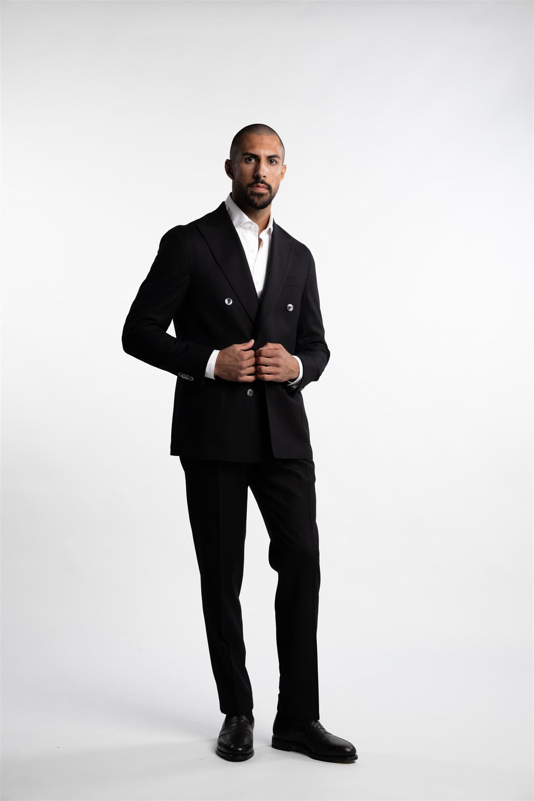 Vicenza DB Flannel Blazer Black