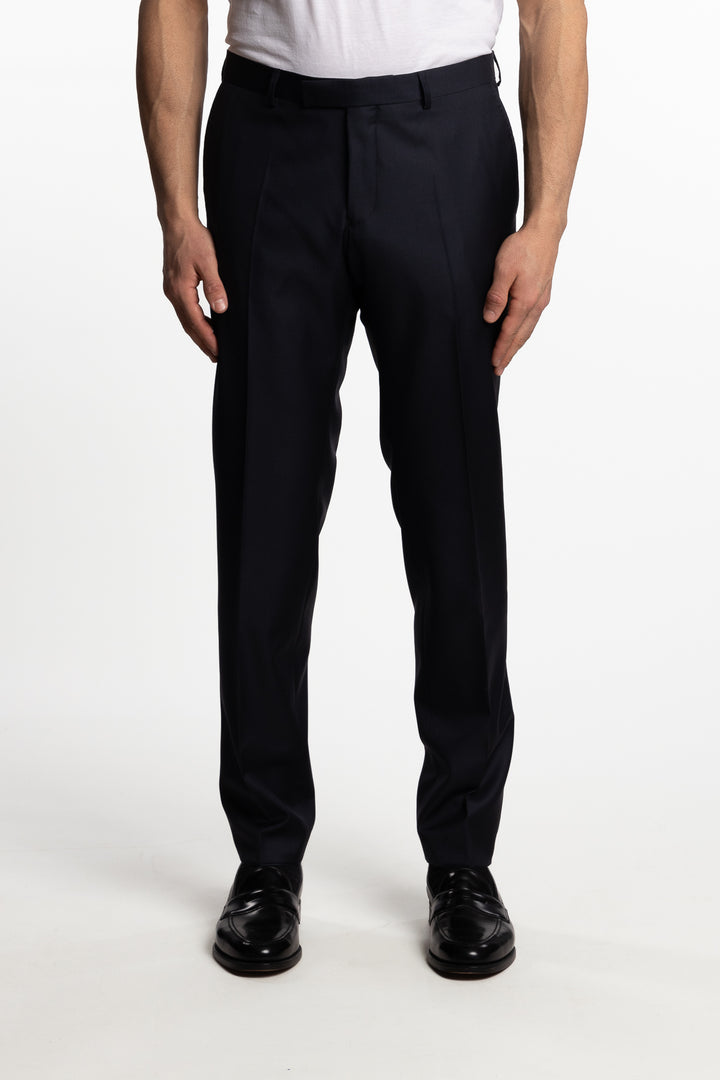 Palermo Slim Fit Wool Trousers Ink Blue