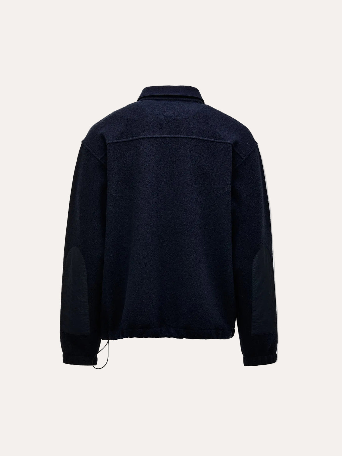 Cesar Equipment Oakdale Boiled Wool Shirt Navy - packshot bakfra