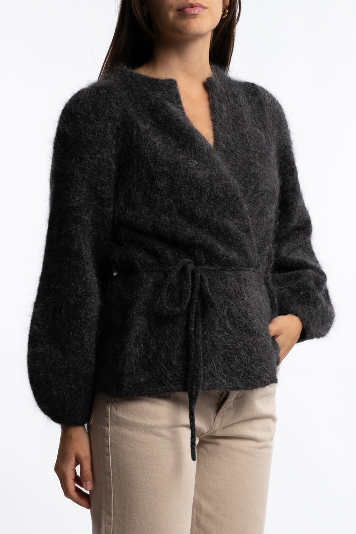 Fredrikke Chunky Cardigan- Charcoal