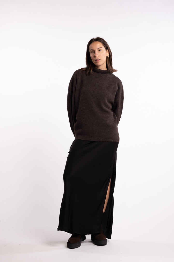 Chunky Turtleneck- Coffee