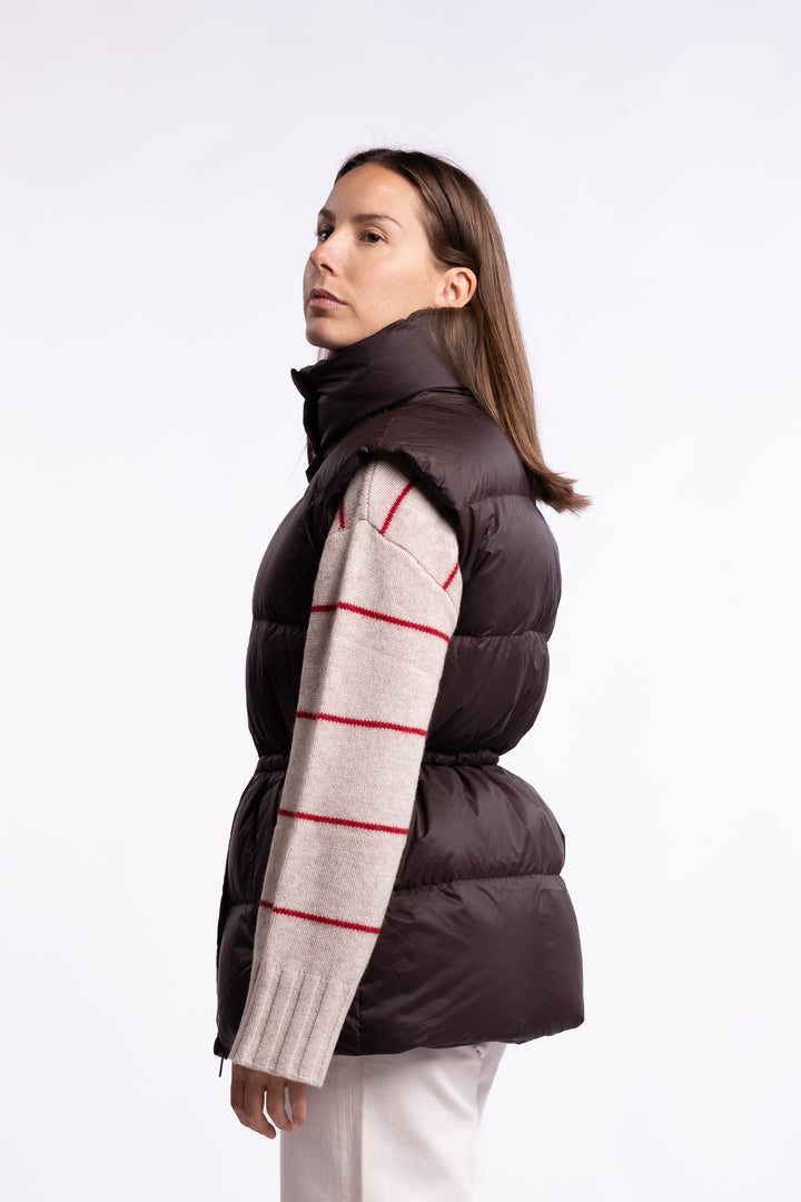 Lenox Down Vest - Dark Brown