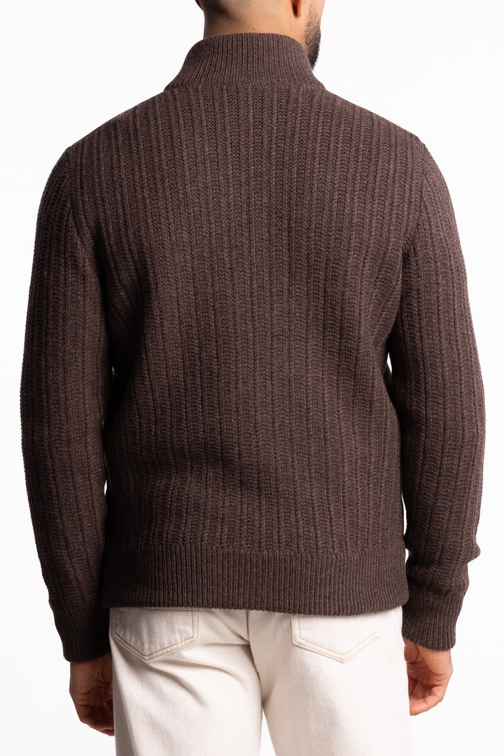 Giubbino Wool Hybrid Jacket Brown