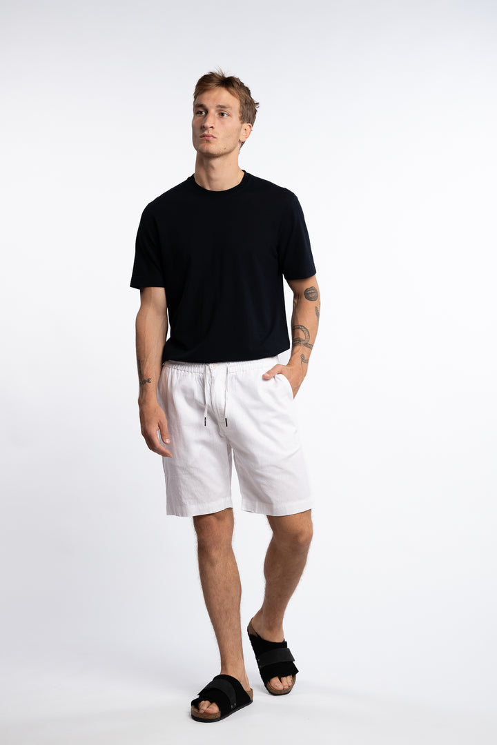 Barcelona Cotton/Linen Shorts White
