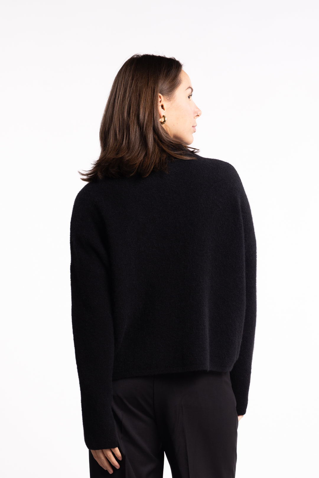 Mika Yak Funnelneck Sweater- Black