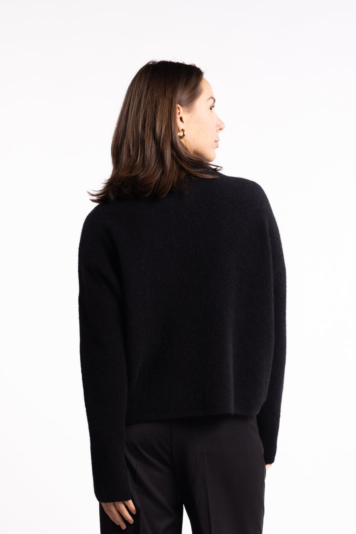 Mika Yak Funnelneck Sweater- Black