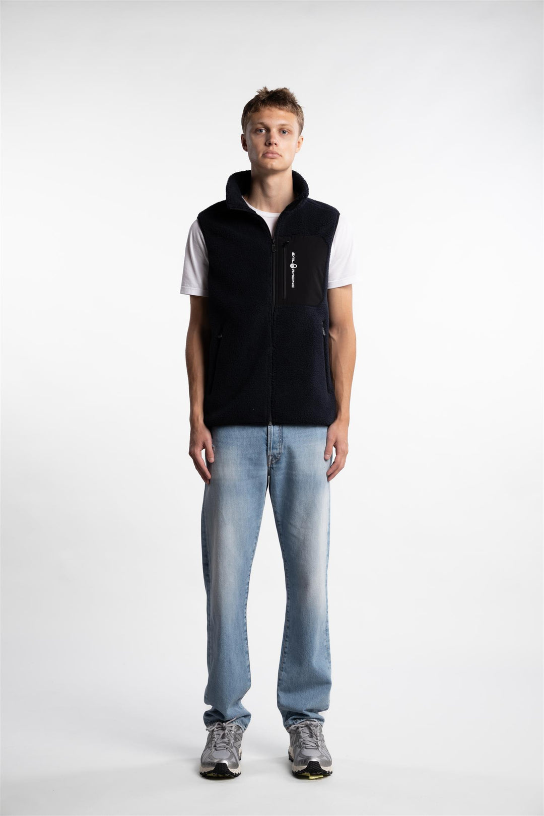 Bowman Pile Zip Vest Dark Navy