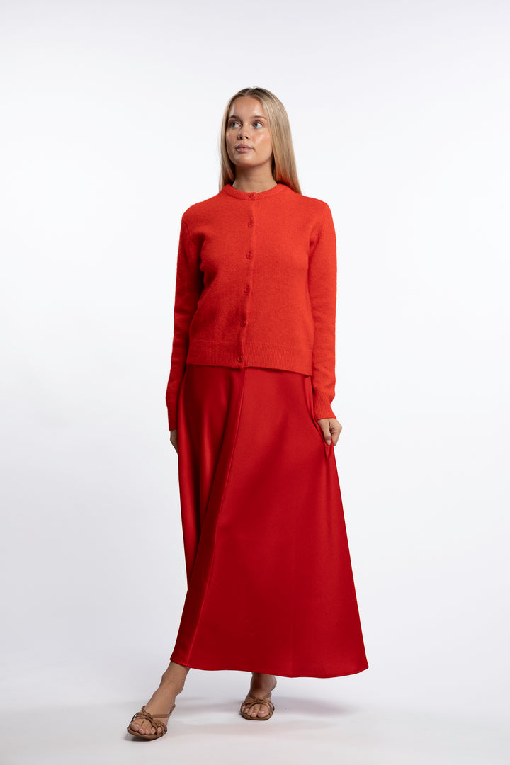 Nor Short Cardigan 7355- Flame Scarlet