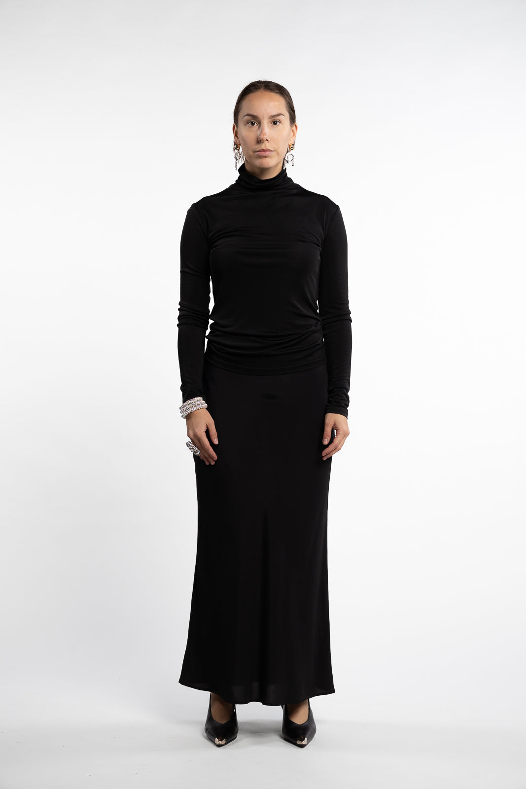 Heart Turtleneck- Black