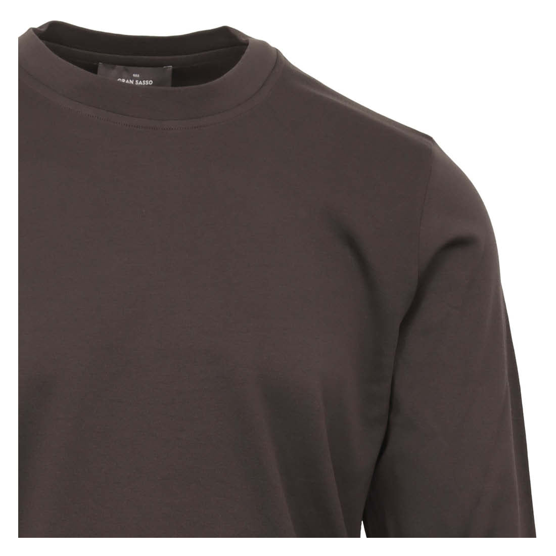 Jersey Longsleeve T-Shirt Brown – detalj