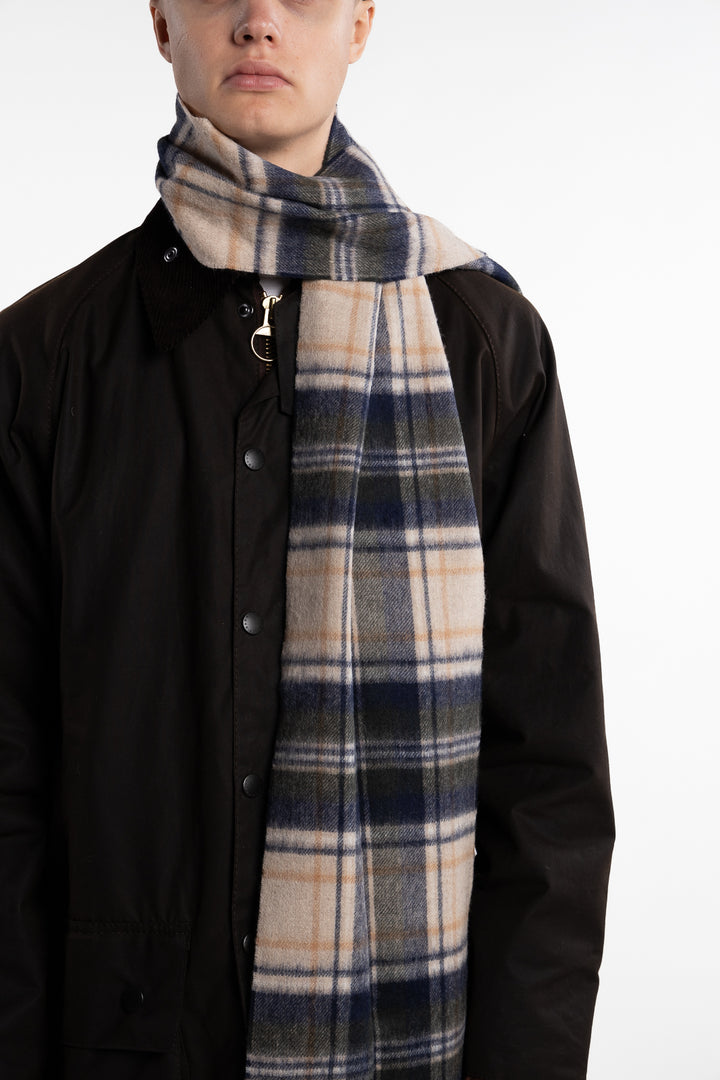 New Check Tartan Scarf Bark