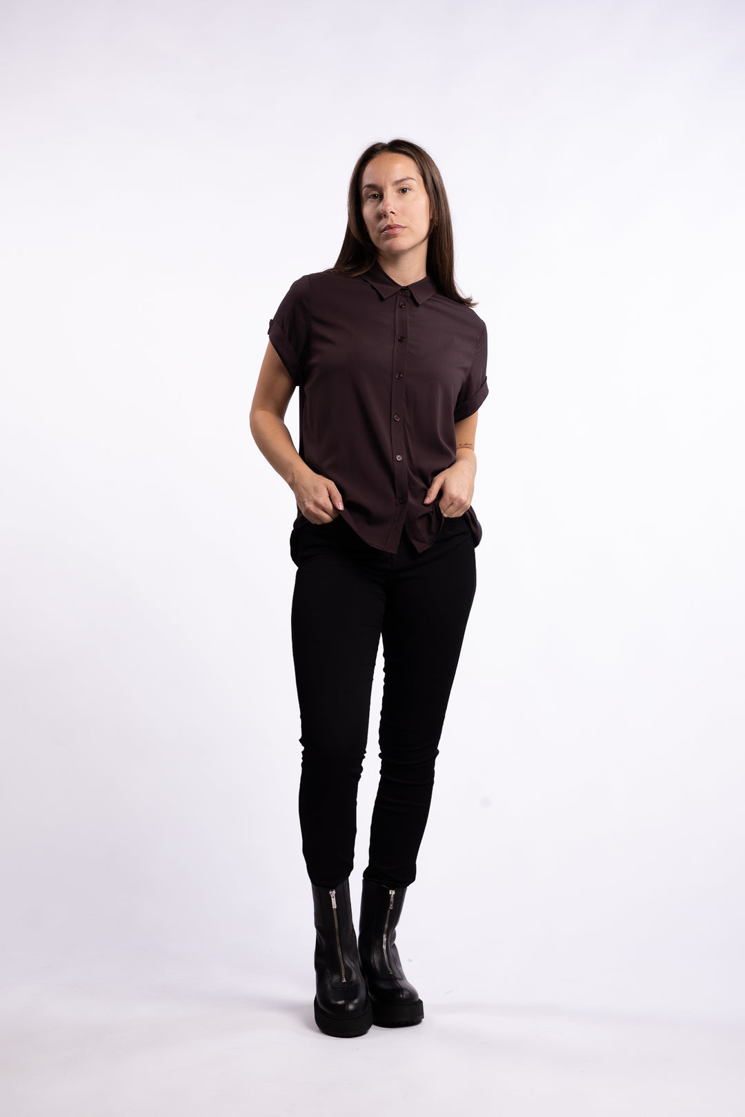 Majan SS Shirt 9942 - Black Coffee