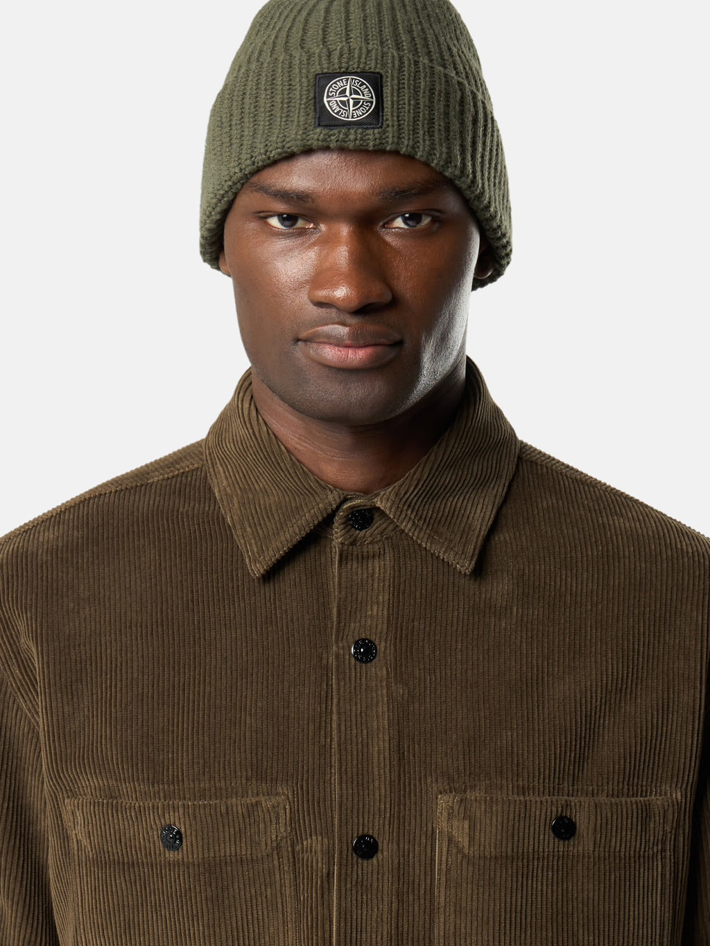 1200012 Organic Cotton Corduroy Overshirt Military Green