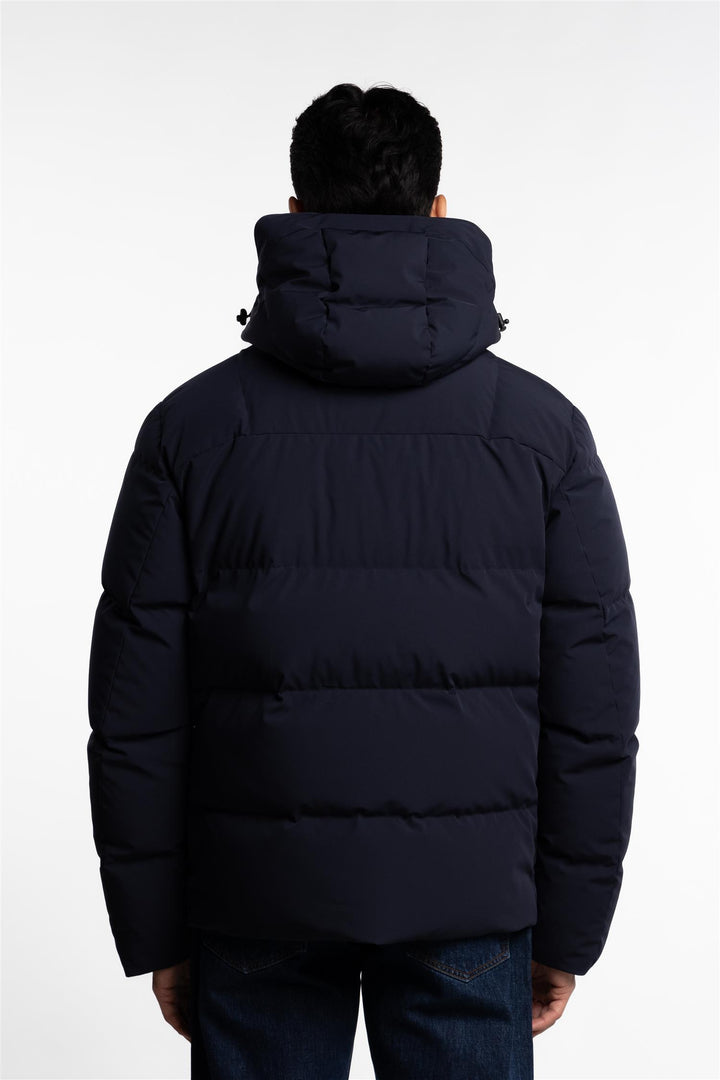 Woven Down Jacket Navy