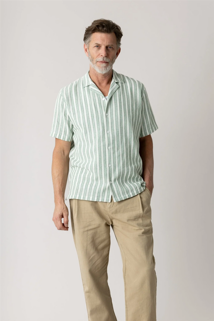 Joe Basso Stripe SS Shirt Watercress