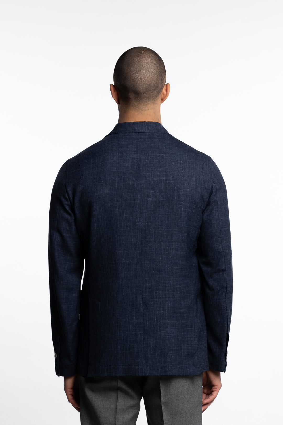 Wool/Silk/Linen Easywear Blazer Navy