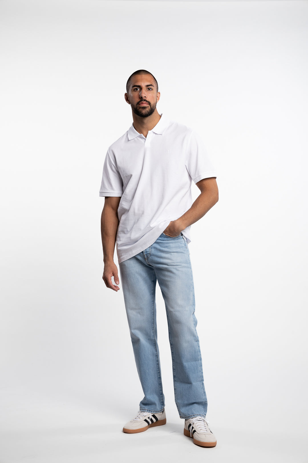 Piqué Polo White