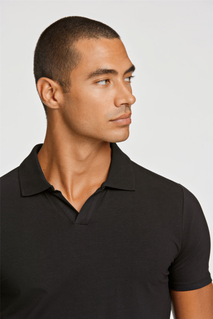 Stretch Polo Shirt S/S Black