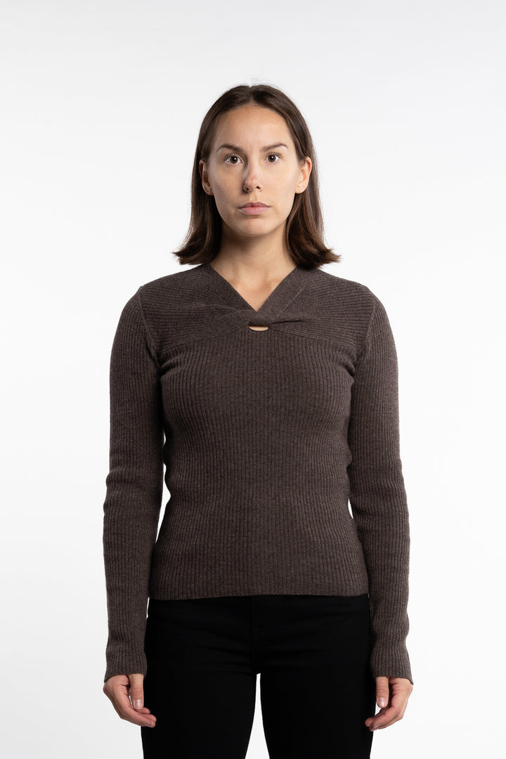 Melody Knit- Dark Taupe melange