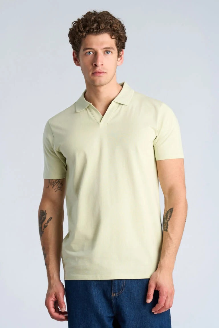 Stretch Polo Shirt S/S Soft Green