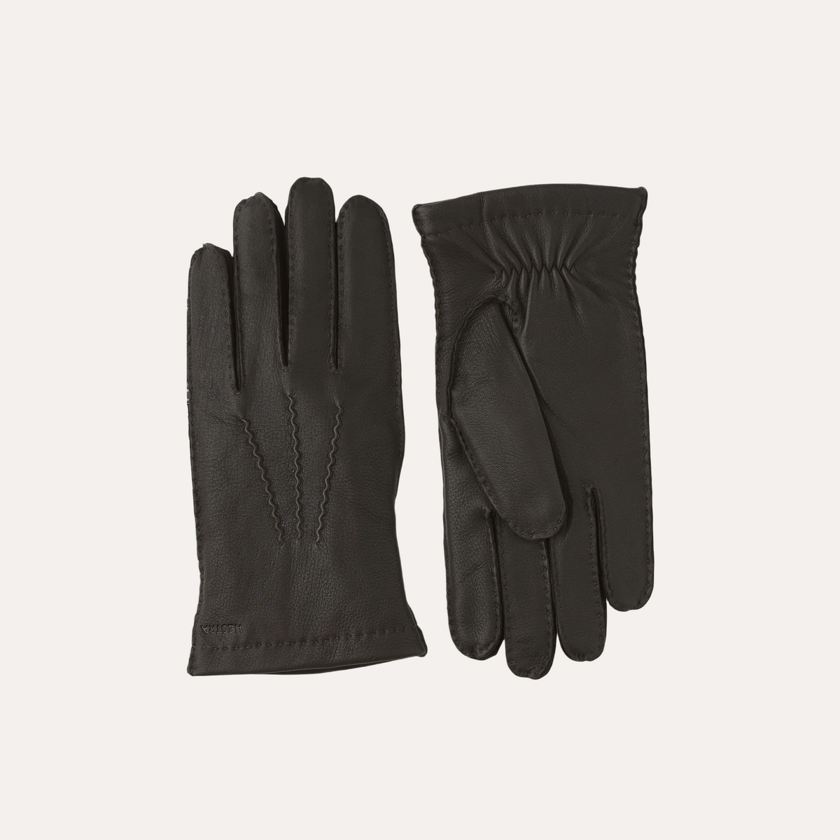 Matthew Deerskin Leather Gloves Dark Brown