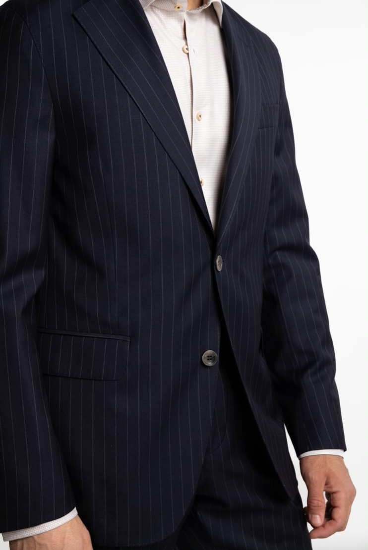 New Sienna Wool Blazer Navy Pinstripe