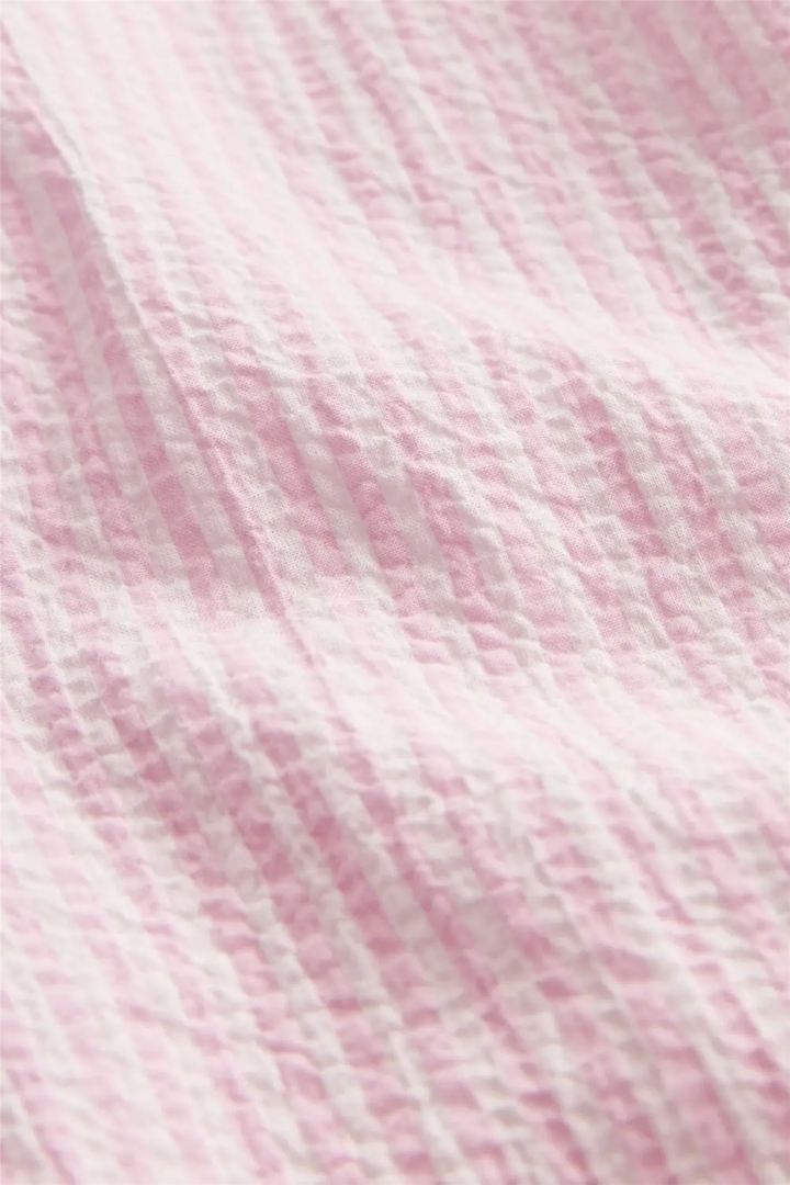 Seersucker Shirt Slim Fit Lt Pink