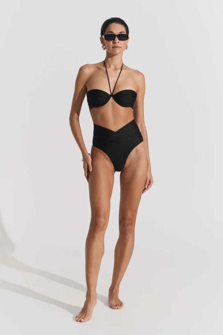 Billow Bikini Top- Black
