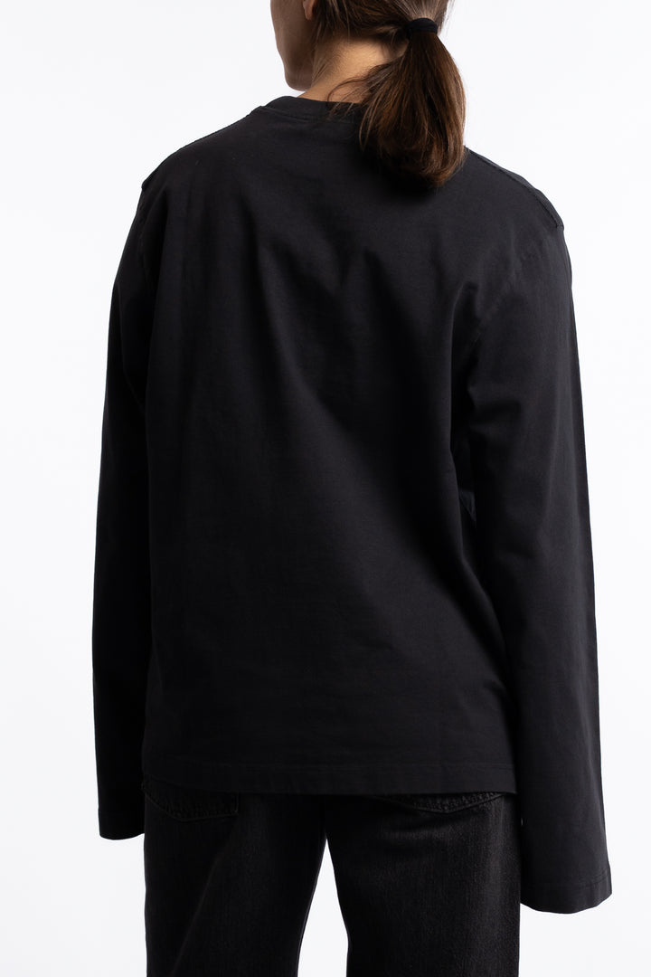 Logo Long Sleeve T-shirt- Black