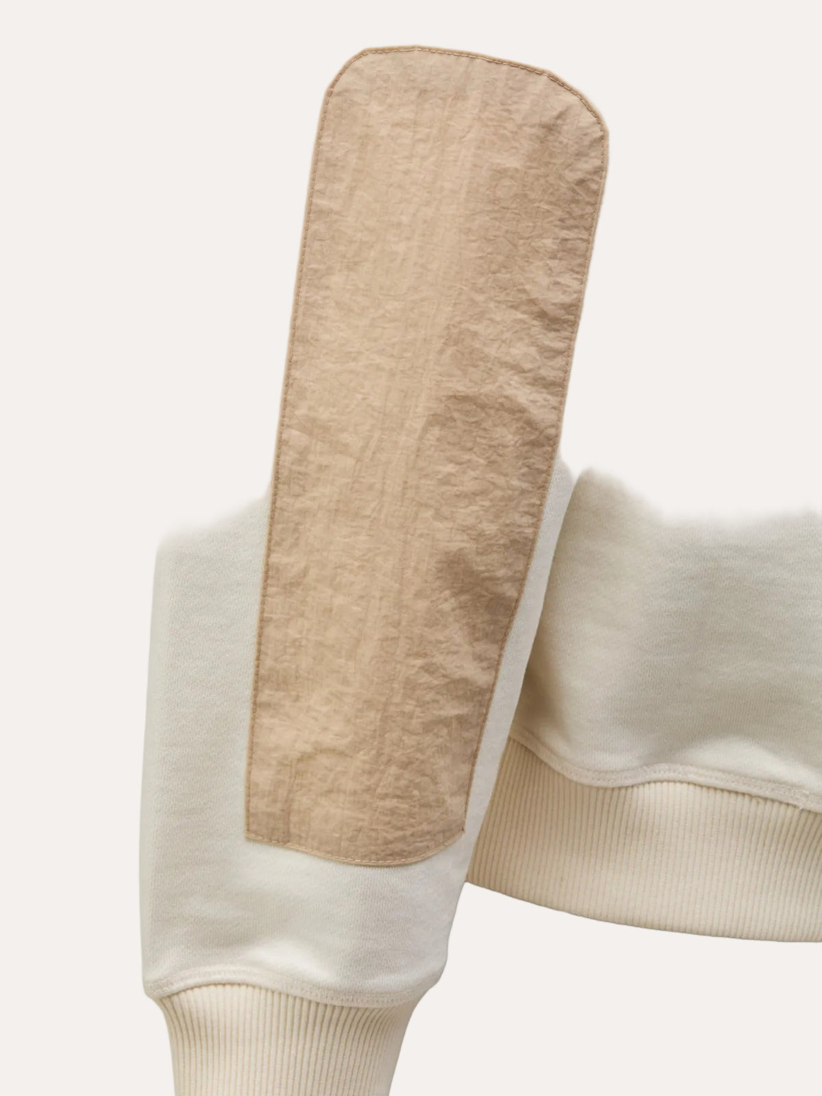 Cesar Equipment Cleggan Half Button Sweat Off White - detalj albuelapp