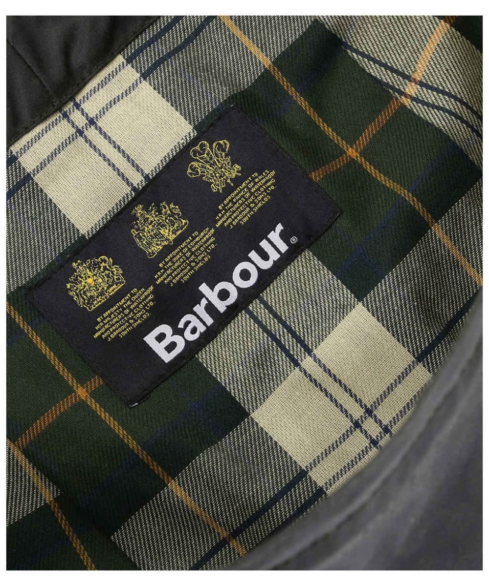 Waxed Cotton Plain Hood Sage - detalj