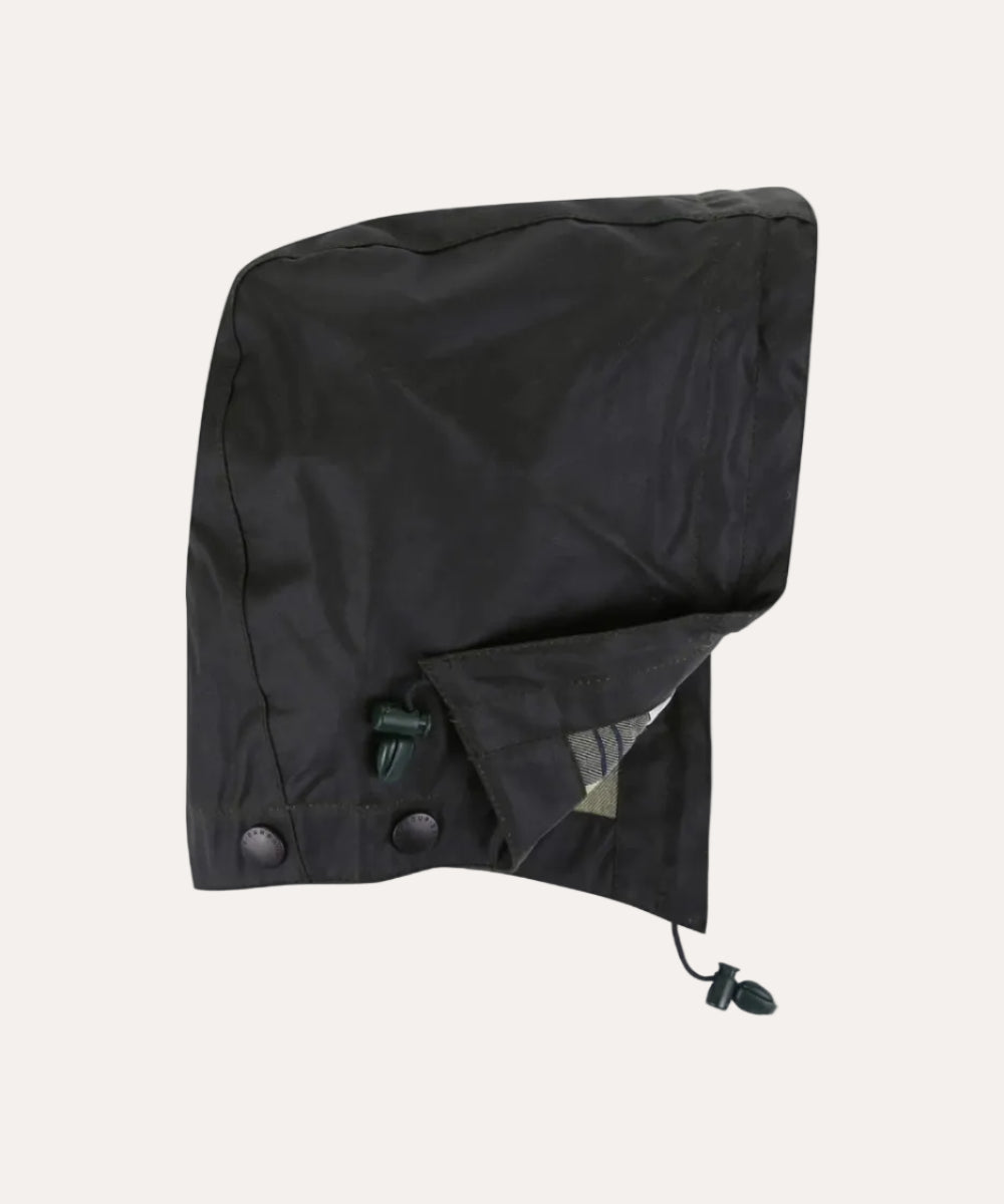Waxed Cotton Plain Hood Sage