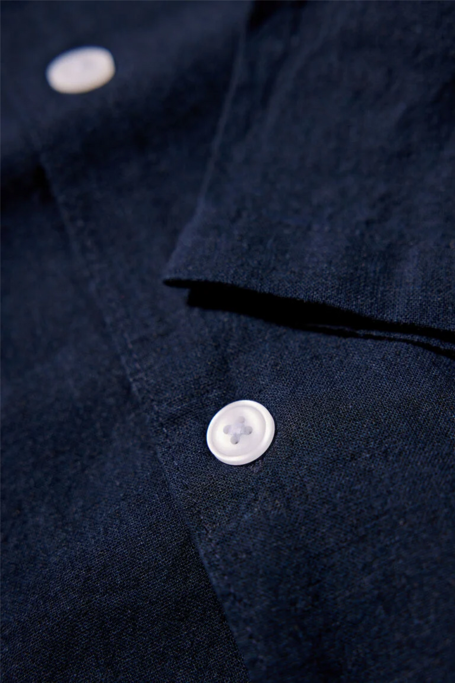 Casual Linen Blend Resort S/S Navy