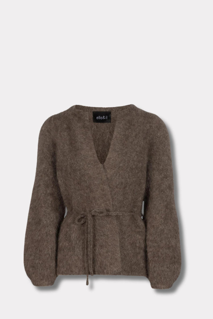 Fredrikke Chunky Cardigan- Brown