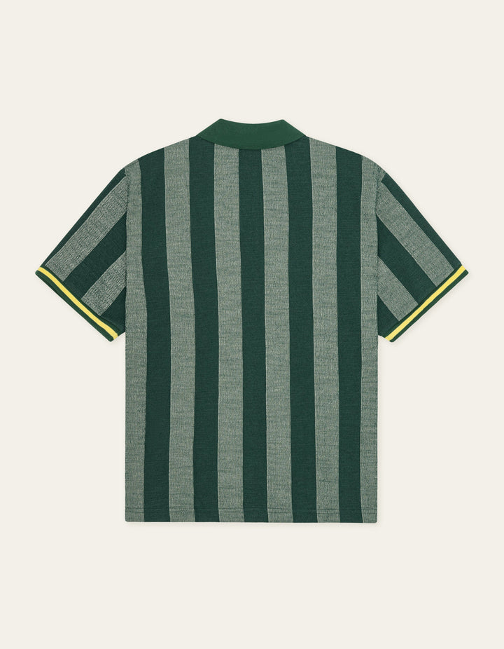 Stripe Jacquard Football Jersey Pine Green – back