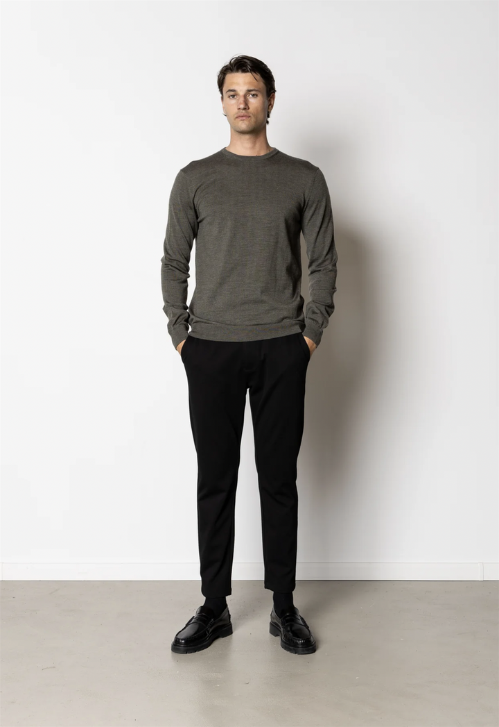 Alfredo Merino Wool Jumper Army Melange