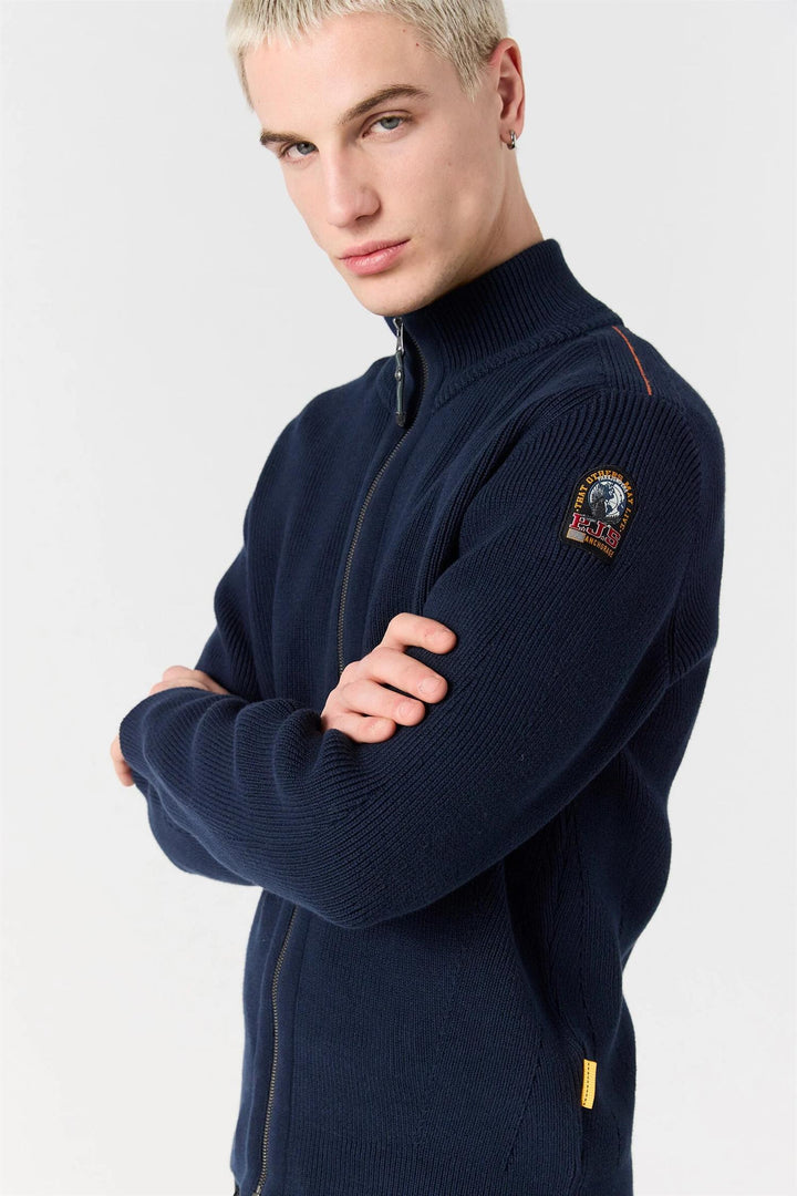 Manny Full Zip Cardigan Blue Navy