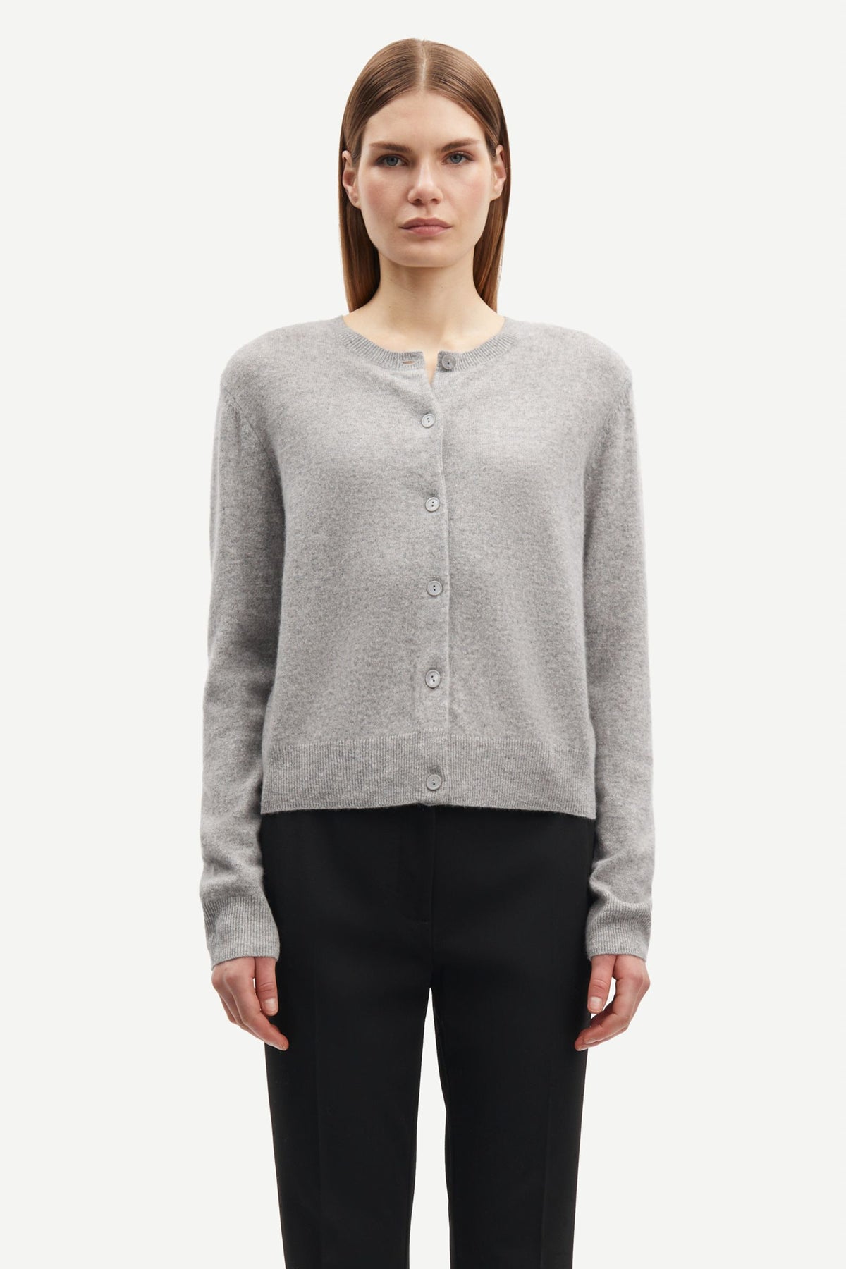 Saboston Cardigan 6304 Grey mel. - modell forside