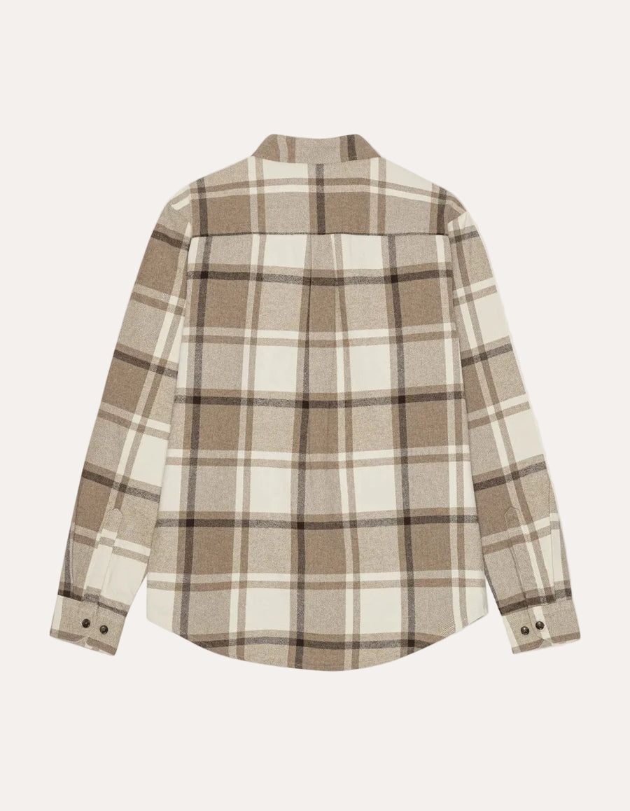Check Flannel Shirt Caribou - packshot rygg