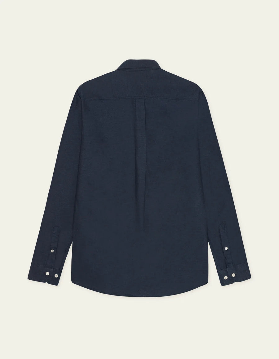 Soft Flannel Shirt Dark Navy - packshot bak
