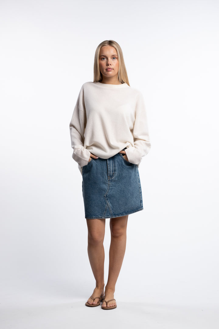 Salt Denim Skirt- Stonewashed Blue
