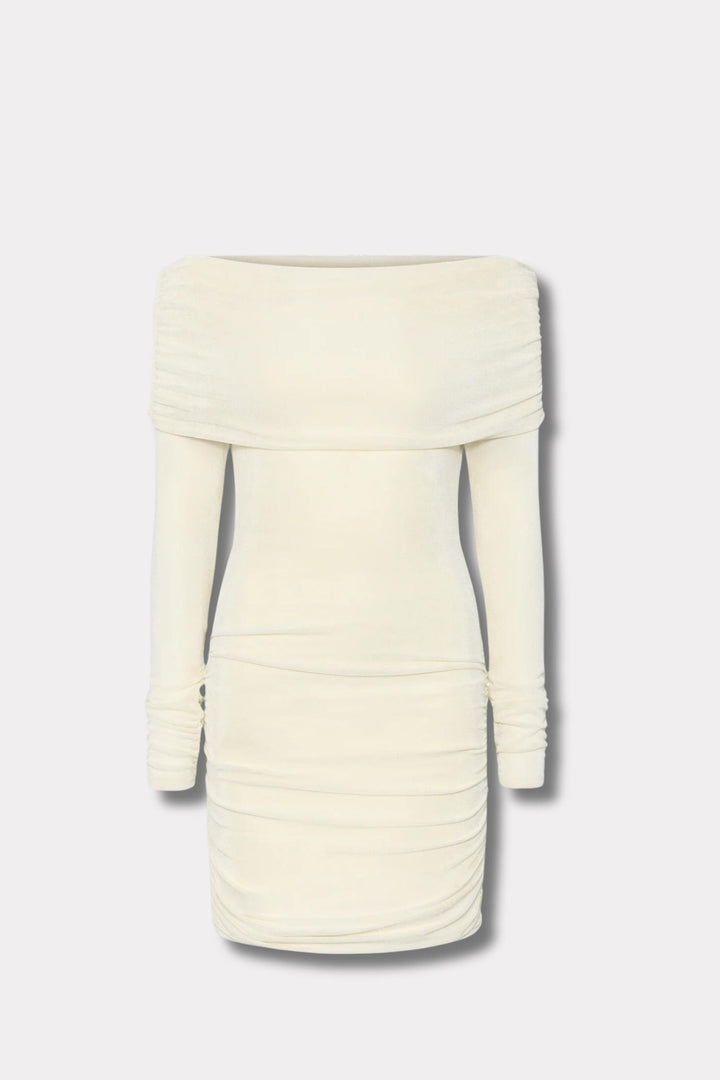 Turn Up Dress Short- Cream