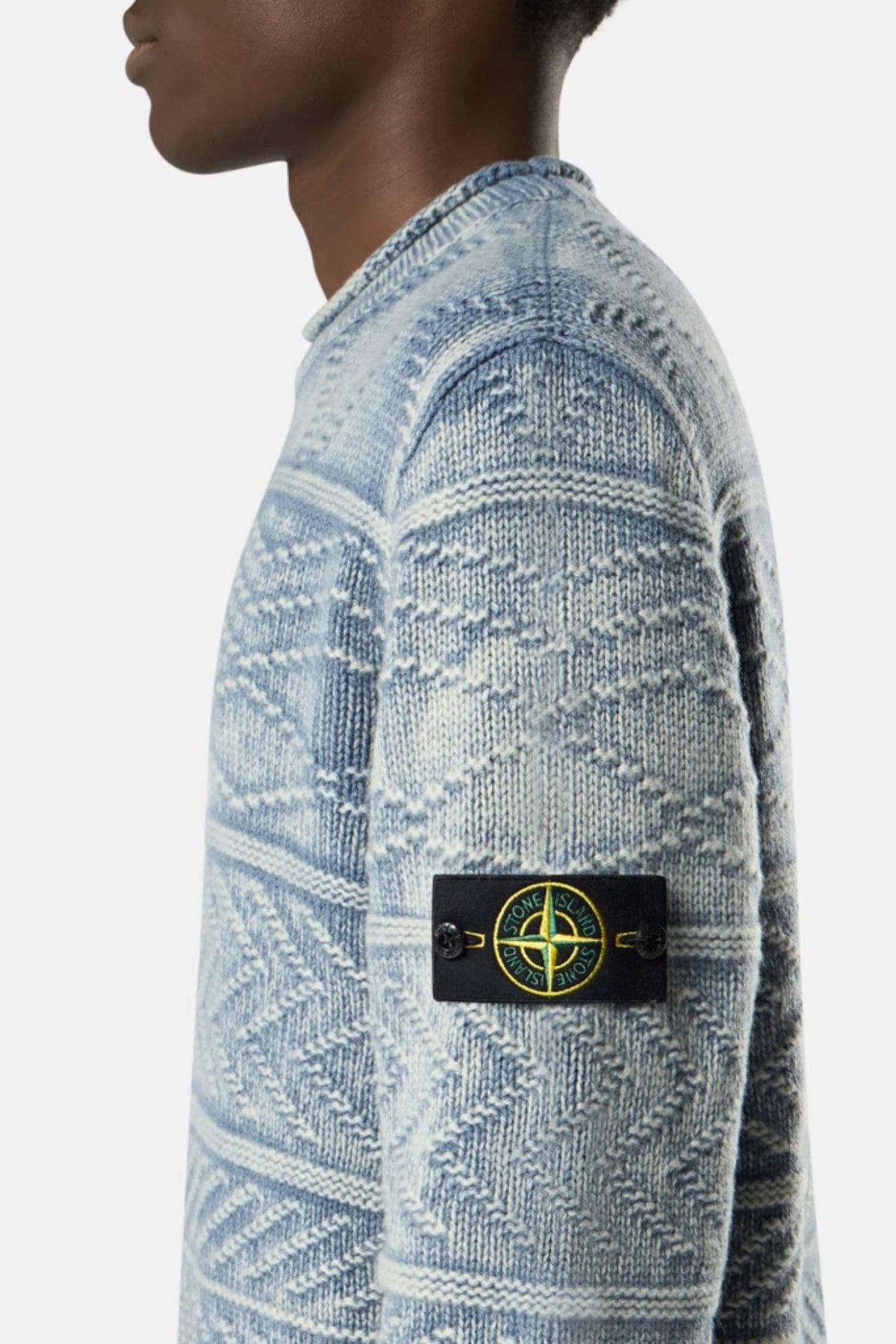 5100001 Loose-fit mock-neck jumper Avio Blue