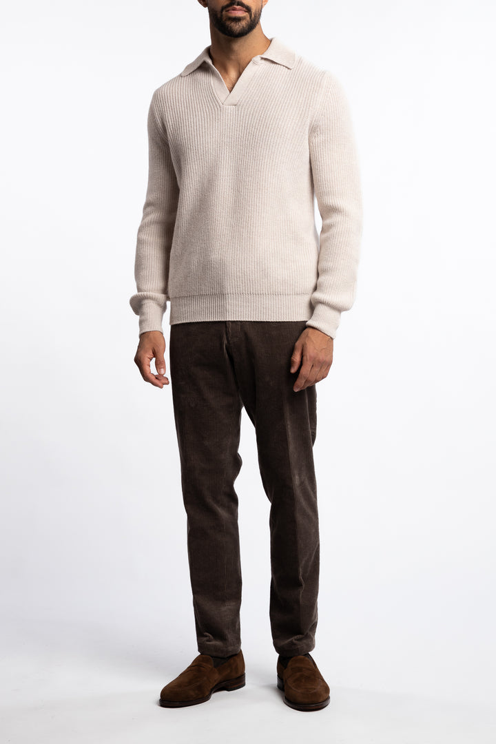 Super Geelong Ribbed Skipper Beige