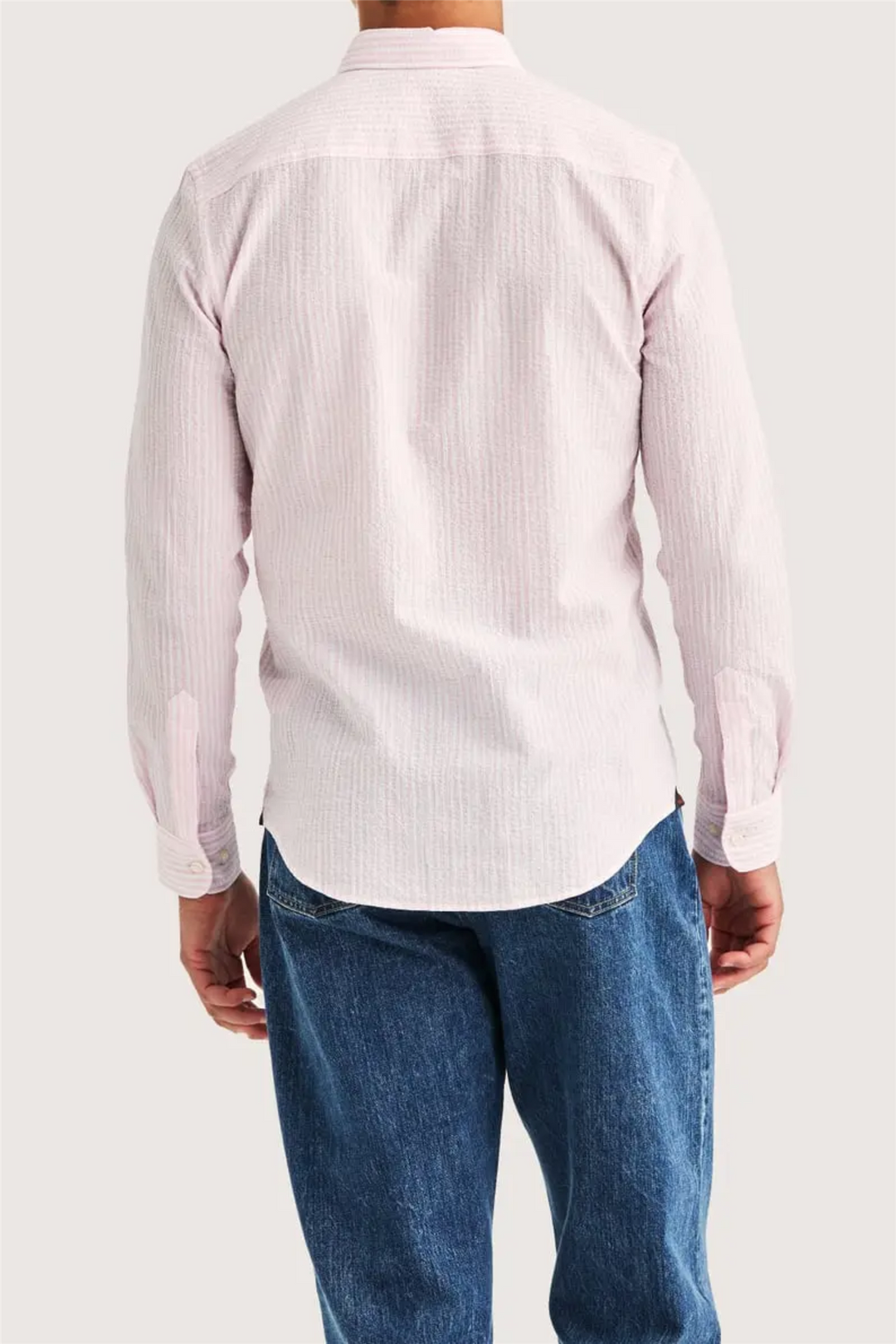 Seersucker Shirt Slim Fit Lt Pink