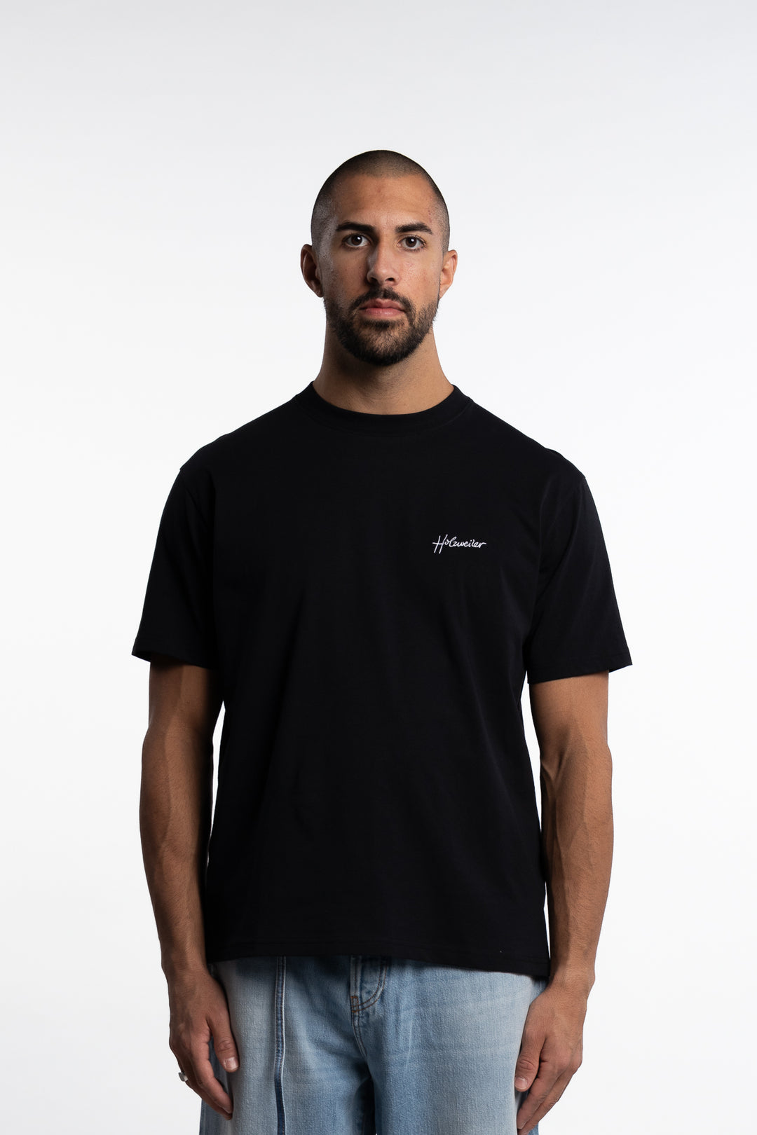 Tucker Embroidery Tee Black