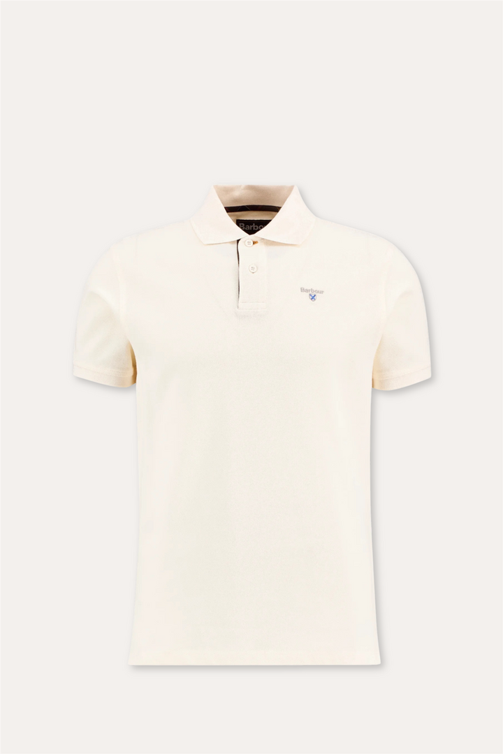 Tartan Pique Polo Shirt White