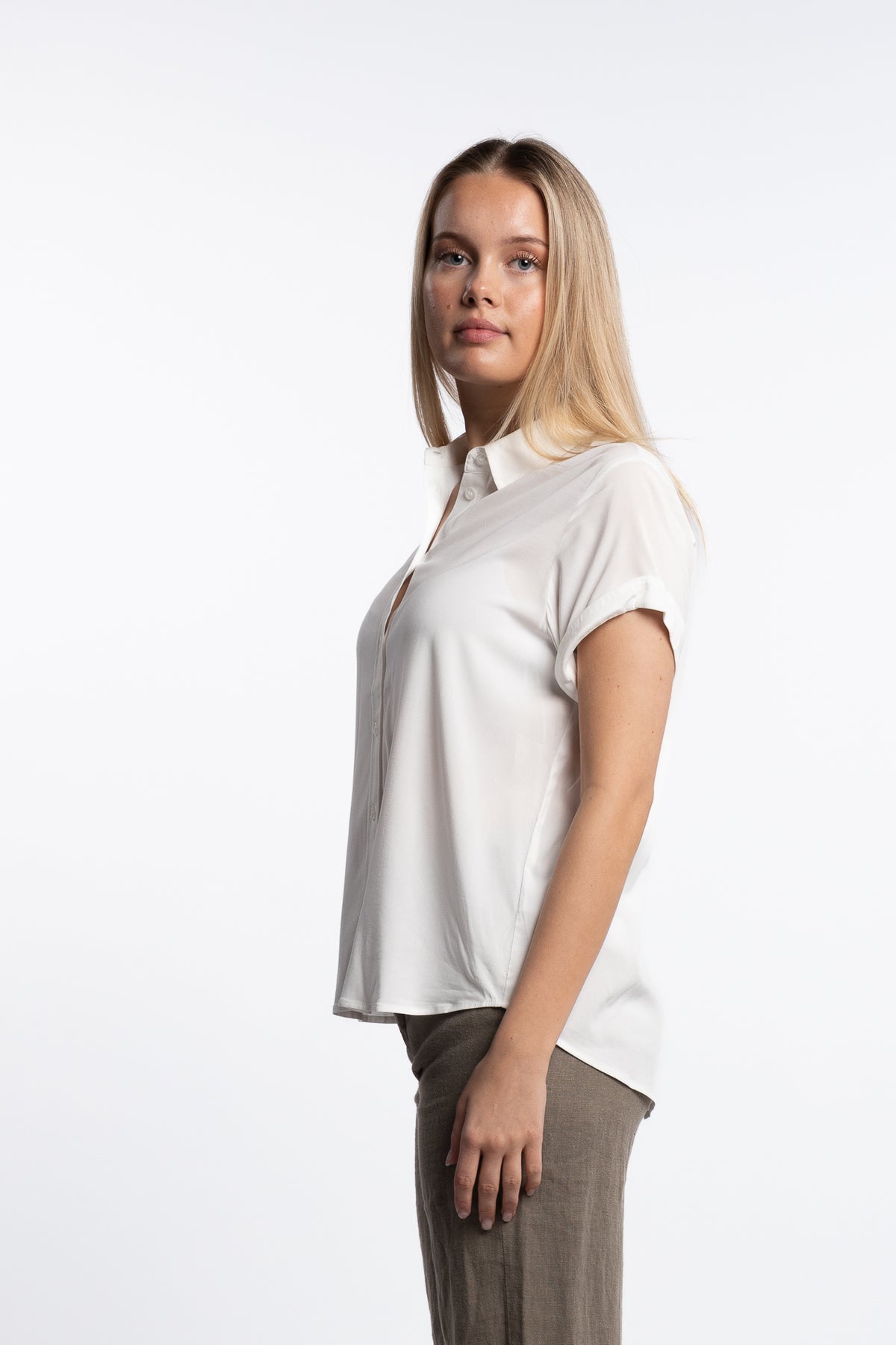 Majan SS Shirt 9942- Clear Cream