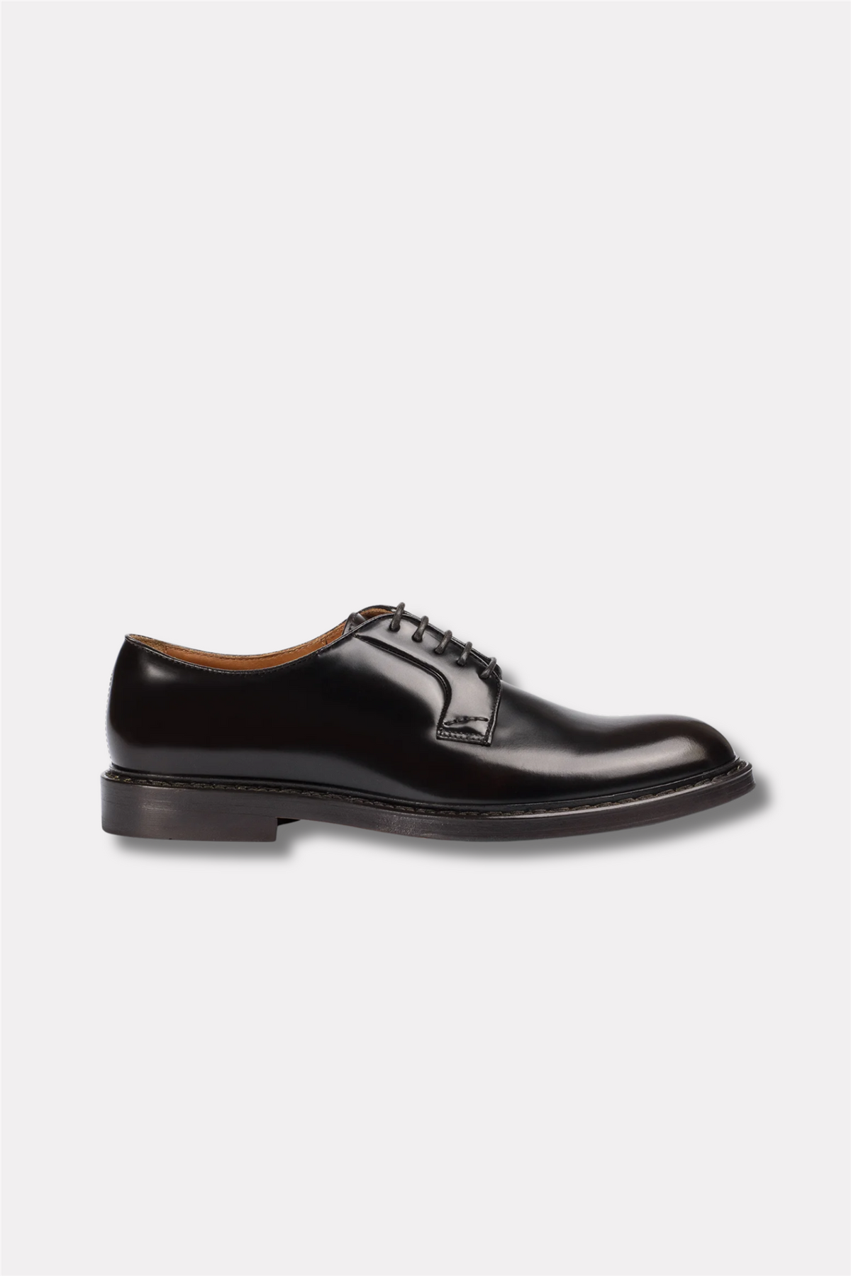 Brown Leather Derby Lace-Up