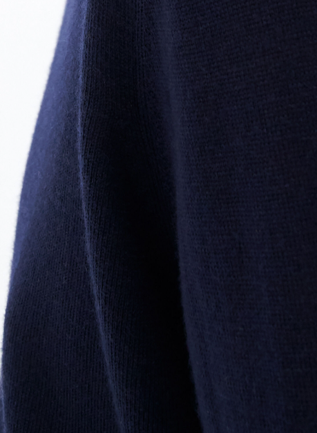Merino R-Neck Sweater- Navy